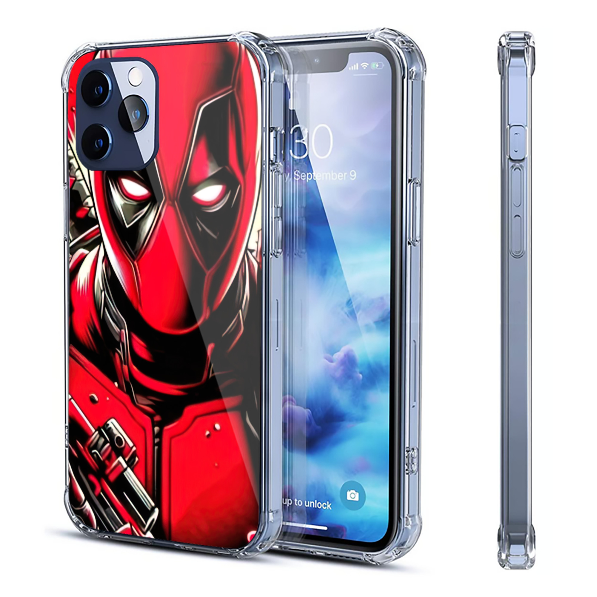（画像用） Deadpool デッドプール 【iPhone 12シリーズ対応】透明スマホケース（クリアソフトケース）